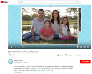 A screen shot of our family in one of our Families of Australia videos.