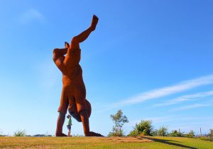 Discovering one of the BIG things on the Sunshine Coast - the Child's Play statue at Birtinya