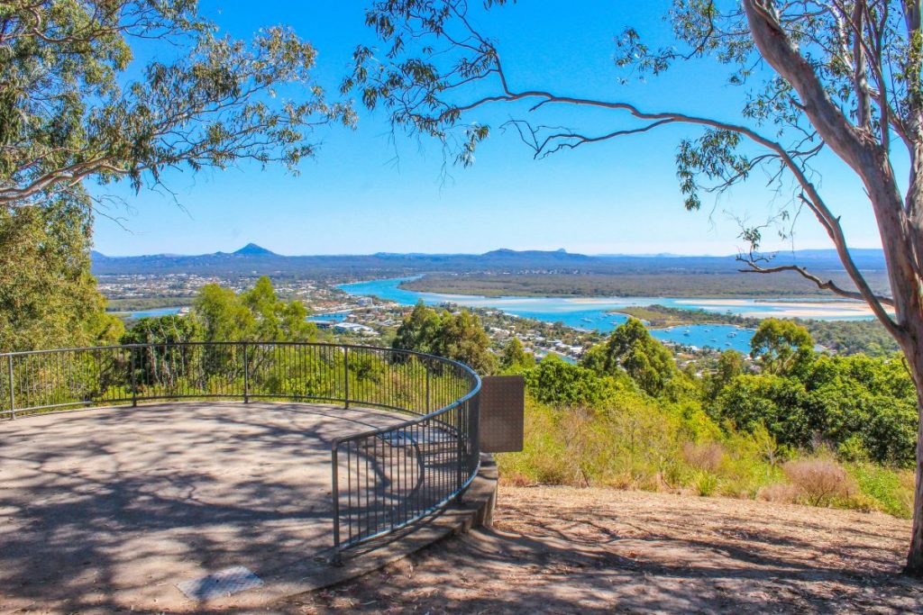 The view of Noosa and the hinterland from Laguna Lookout.
